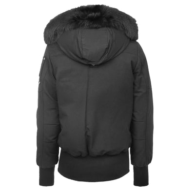 Moose Knuckles Debbie Ladies Bomber Jacket in Black Back