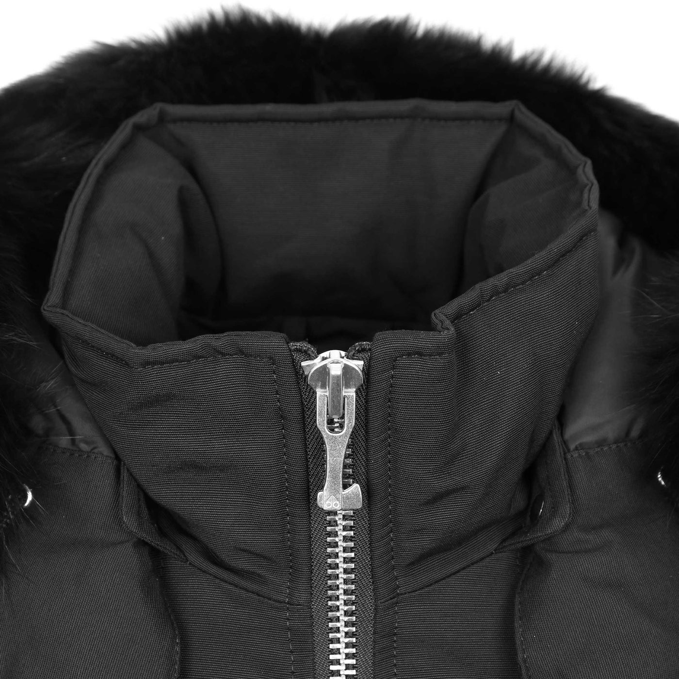 Moose Knuckles Debbie Ladies Bomber Jacket in Black Zip