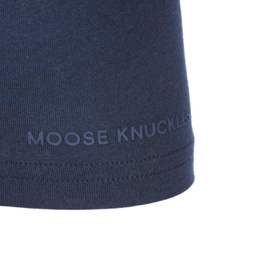 Moose Knuckles Satellite T Shirt in Navy Detail