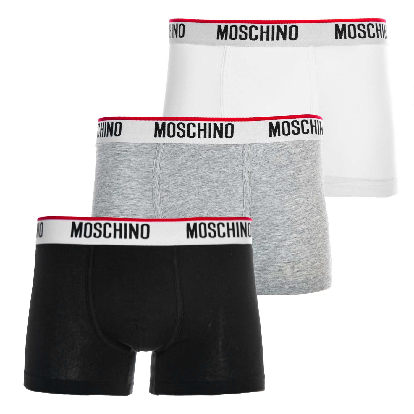 Moschino Underwear Tri Pack Boxers in Black, White & Grey