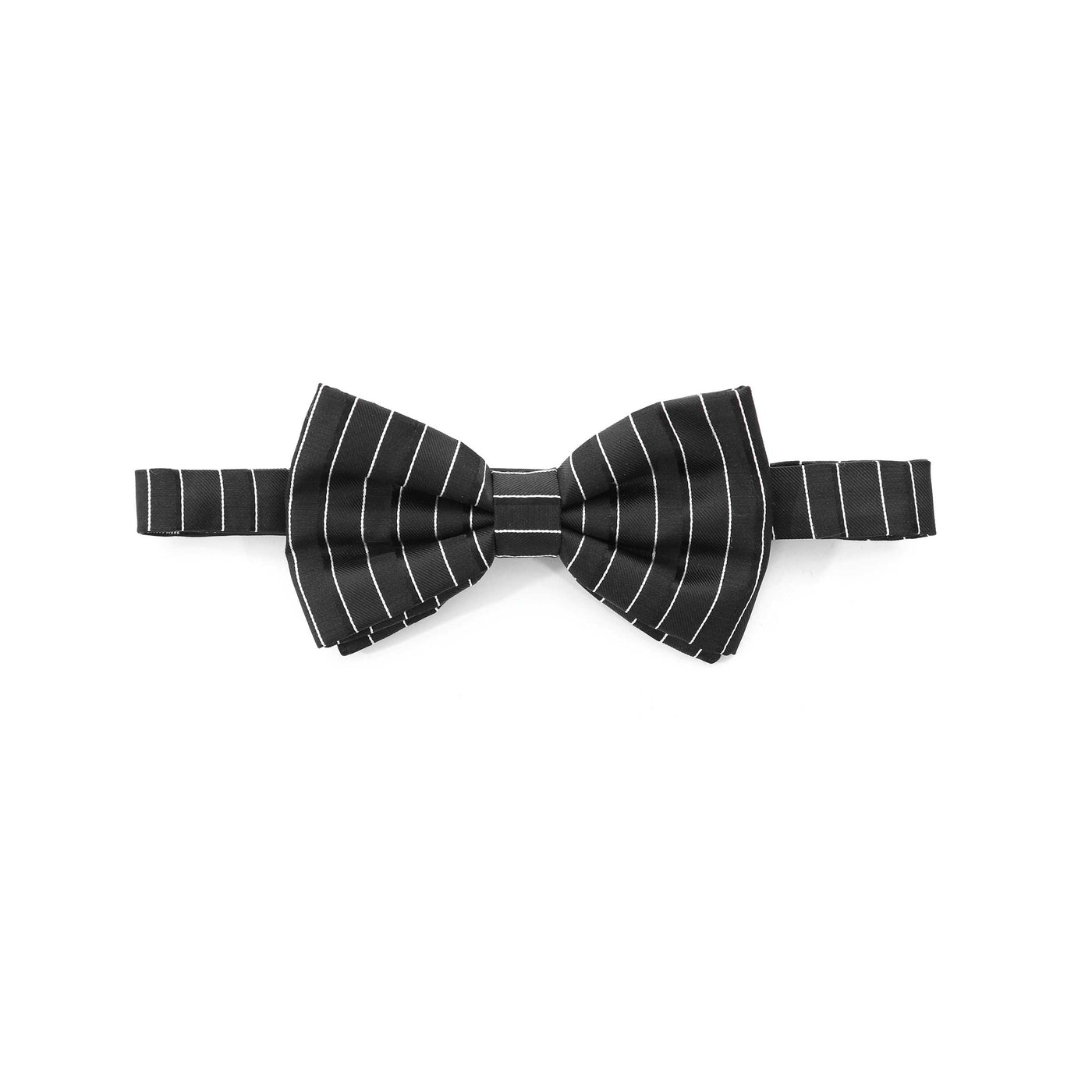BOSS Stripe Bow Tie in Black