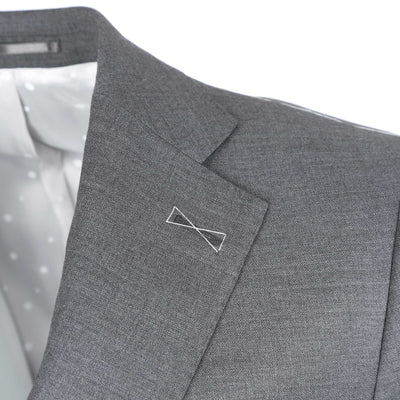 Norton Barrie Bespoke Suit in Mid Grey Lora Piana Lapel