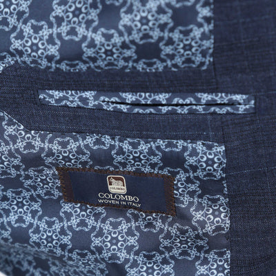 Norton Barrie Bespoke Suit in Navy Windowpane Check Detail