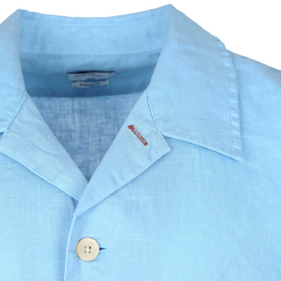 Paul Smith Casual Fit SS Shirt in Sky Blue Collar
