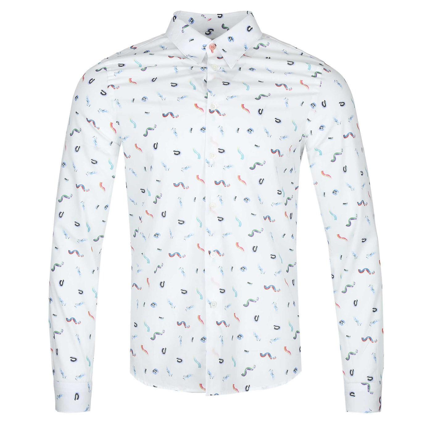 Paul Smith Tailored Fit Shirt in White Pattern