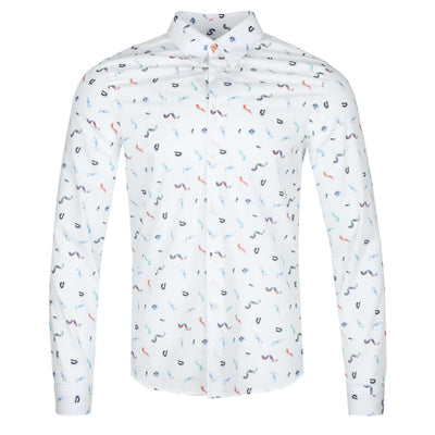 Paul Smith Tailored Fit Shirt in White Pattern
