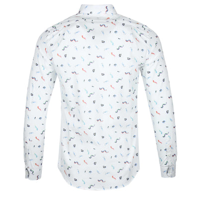Paul Smith Tailored Fit Shirt in White Pattern