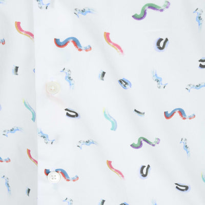 Paul Smith Tailored Fit Shirt in White Pattern