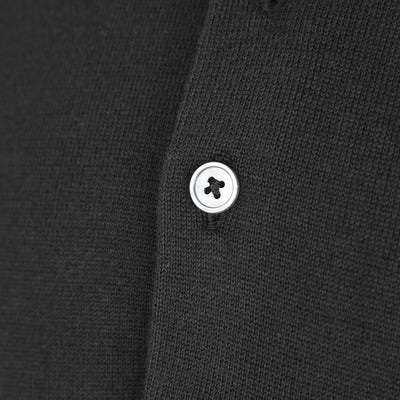 Paul Smith Zebra Badge SS Polo Knitwear in Black Button