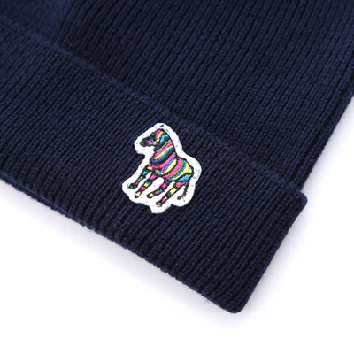 Paul Smith Beanie Hat in Navy Logo