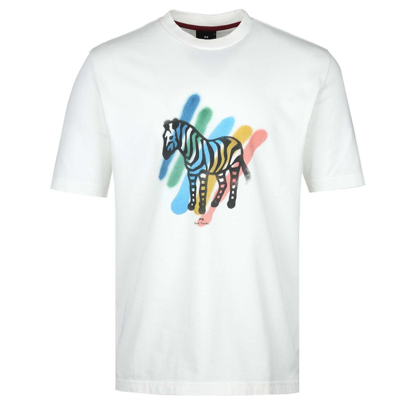 Paul Smith Broad Stripe Zebra T Shirt in White