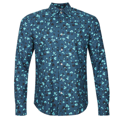 Paul Smith Floral Print Shirt in Blue