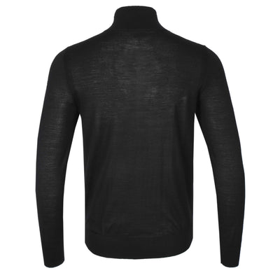 Paul Smith Half Zip Knitwear in Black Back