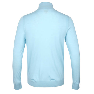 Paul Smith Half Zip Knitwear in Sky Blue Back