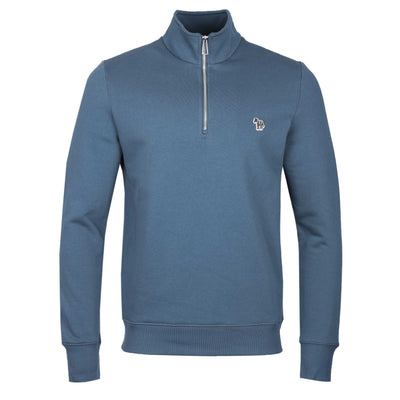 Paul Smith Half Zip Sweat Top in Airforce Blue
