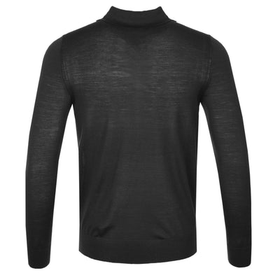 Paul Smith LS Polo Knitwear in Black Back