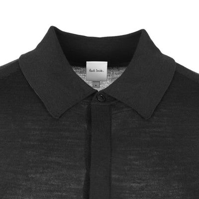 Paul Smith LS Polo Knitwear in Black Placket