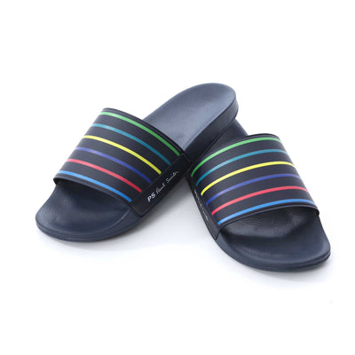 Paul Smith Nyro Stripe Slide in Navy Pair