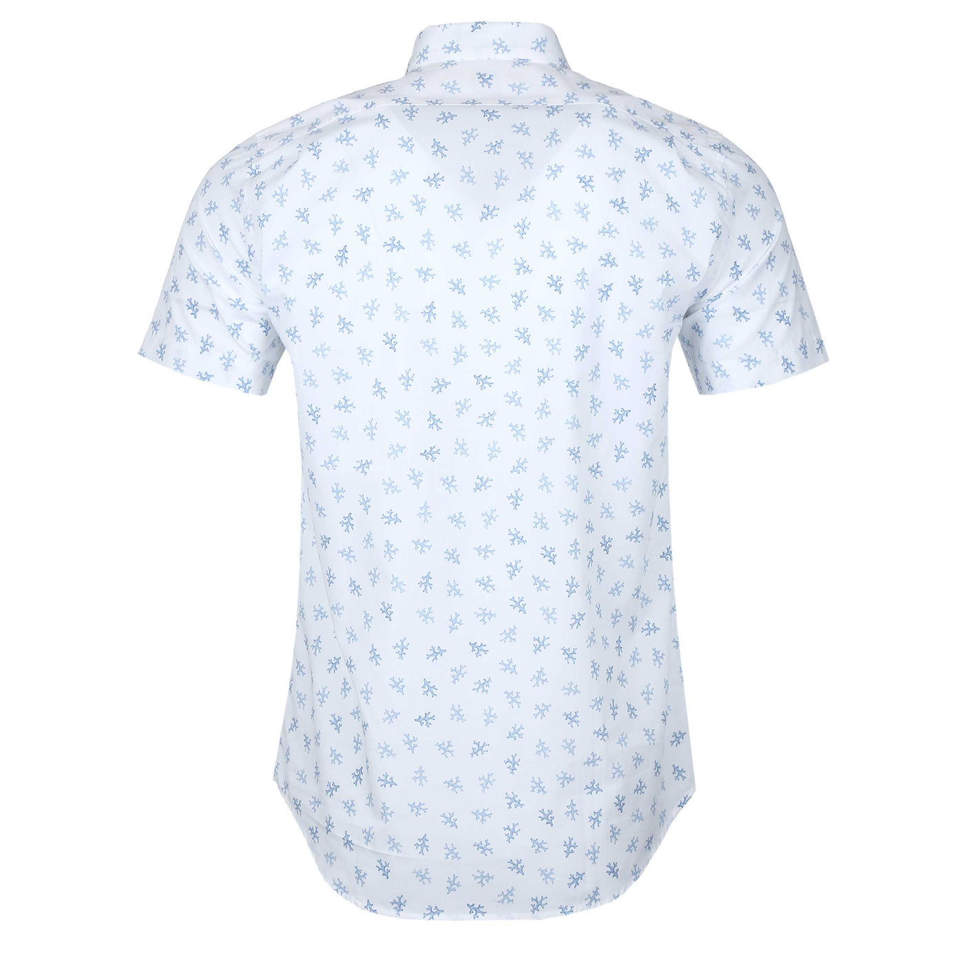 Paul Smith Tailored Fit Coral SS Shirt in White Back