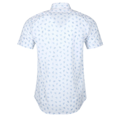 Paul Smith Tailored Fit Coral SS Shirt in White Back