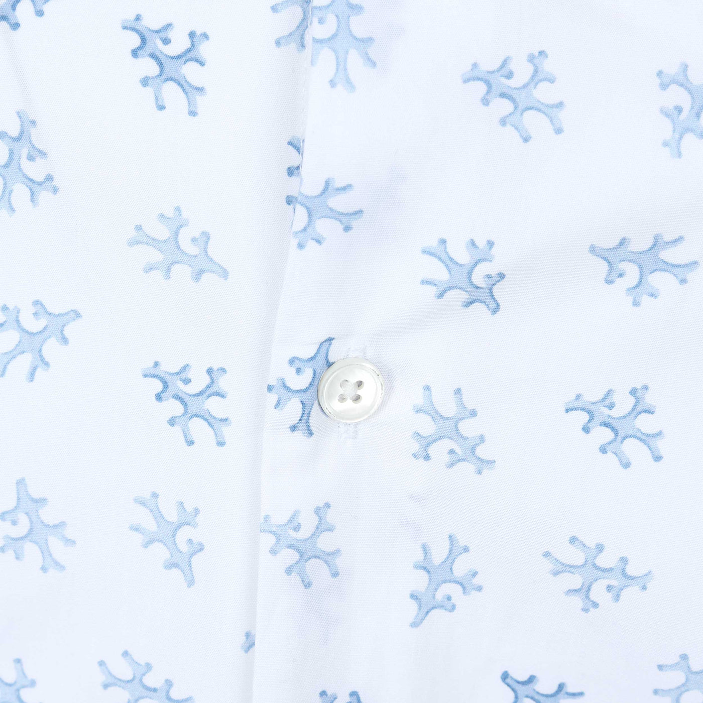 Paul Smith Tailored Fit Coral SS Shirt in White Print