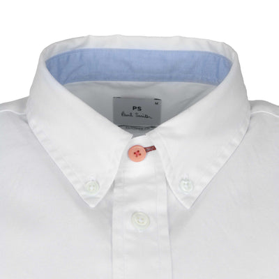 Paul Smith Tailored Fit SS Shirt in White Collar