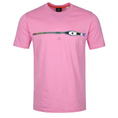 Paul Smith Zip T Shirt in Pink
