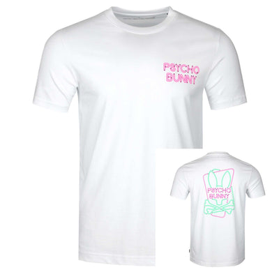 Psycho Bunny Claude Graphic T Shirt in White