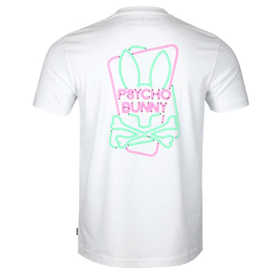 Psycho Bunny Claude Graphic T Shirt in White