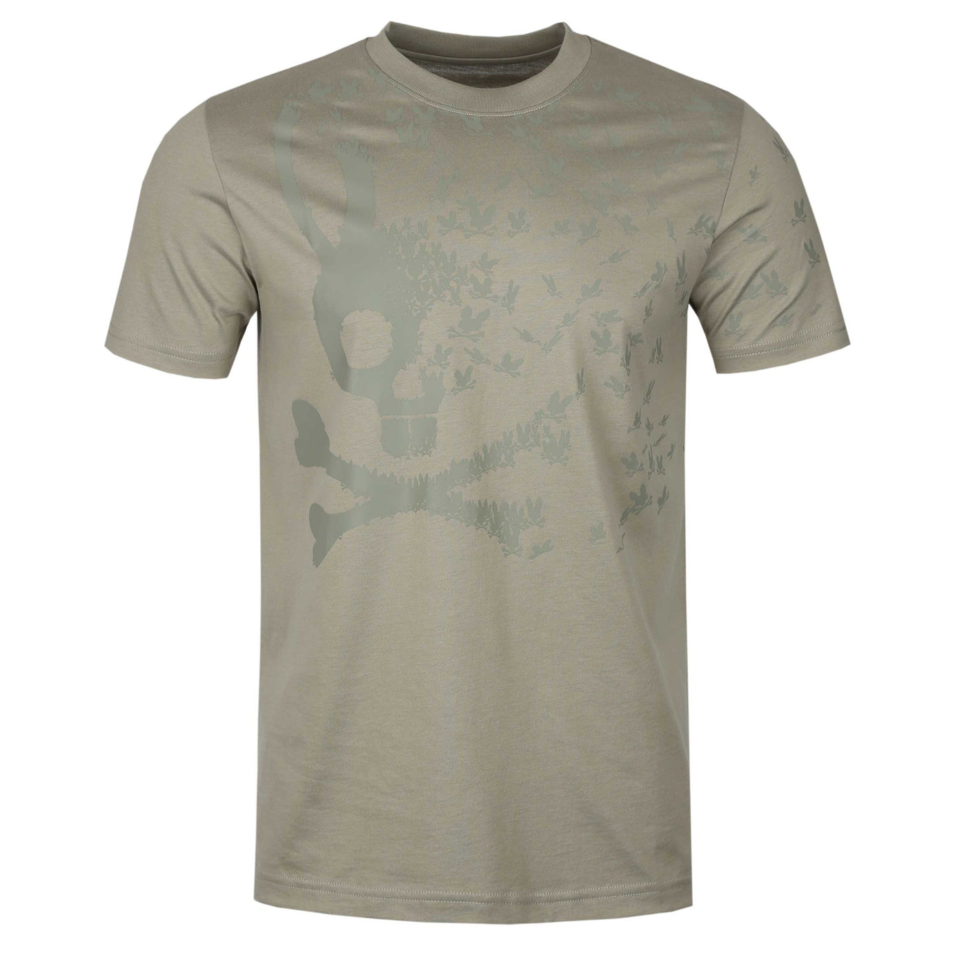 Psycho Bunny Mullen Graphic T Shirt in Wet Sand