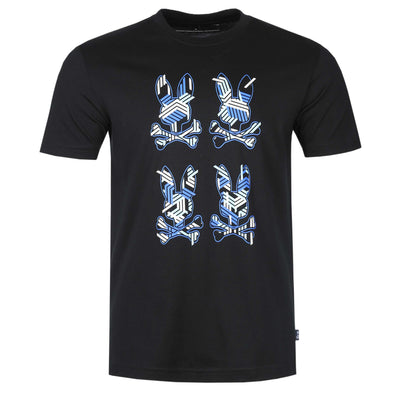 Psycho Bunny Plaza Graphic T Shirt in Black
