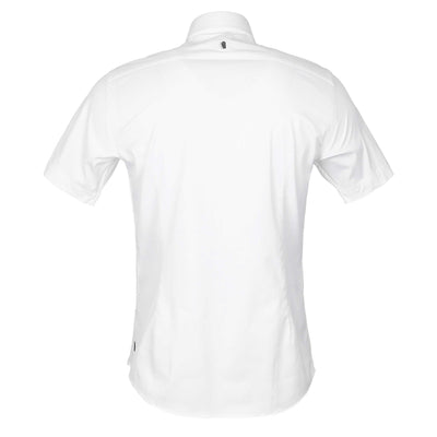 Remus Uomo 2 Way Stretch SS Shirt in White Back
