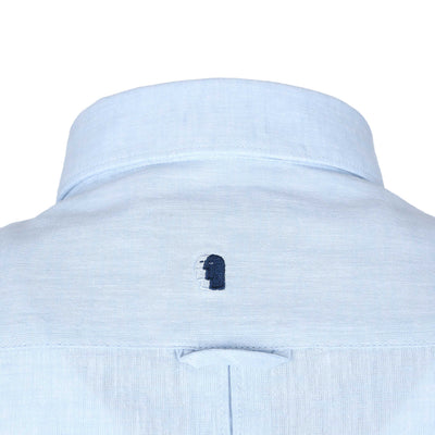 Remus Uomo Linen SS Shirt in Sky Blue Nape Logo