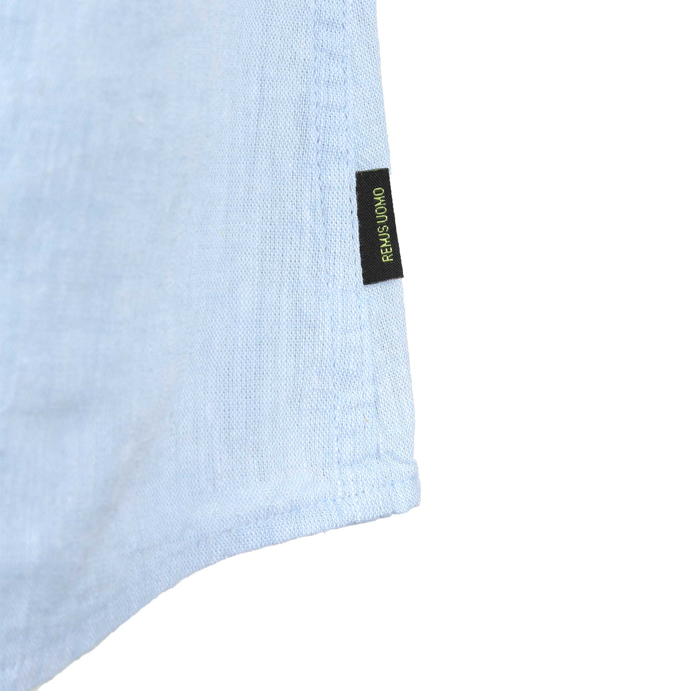Remus Uomo Linen SS Shirt in Sky Blue Label Tab