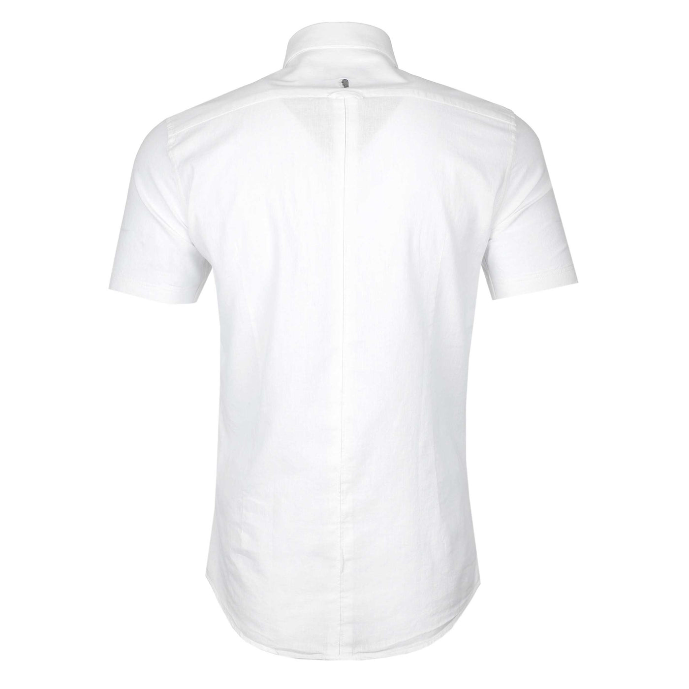 Remus Uomo Linen SS Shirt in White Back