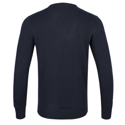 Thomas Maine Crew Neck Cashmere Knitwear in Navy Back
