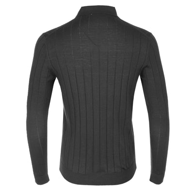 Thomas Maine Shirt Full Button Knit Through in Black