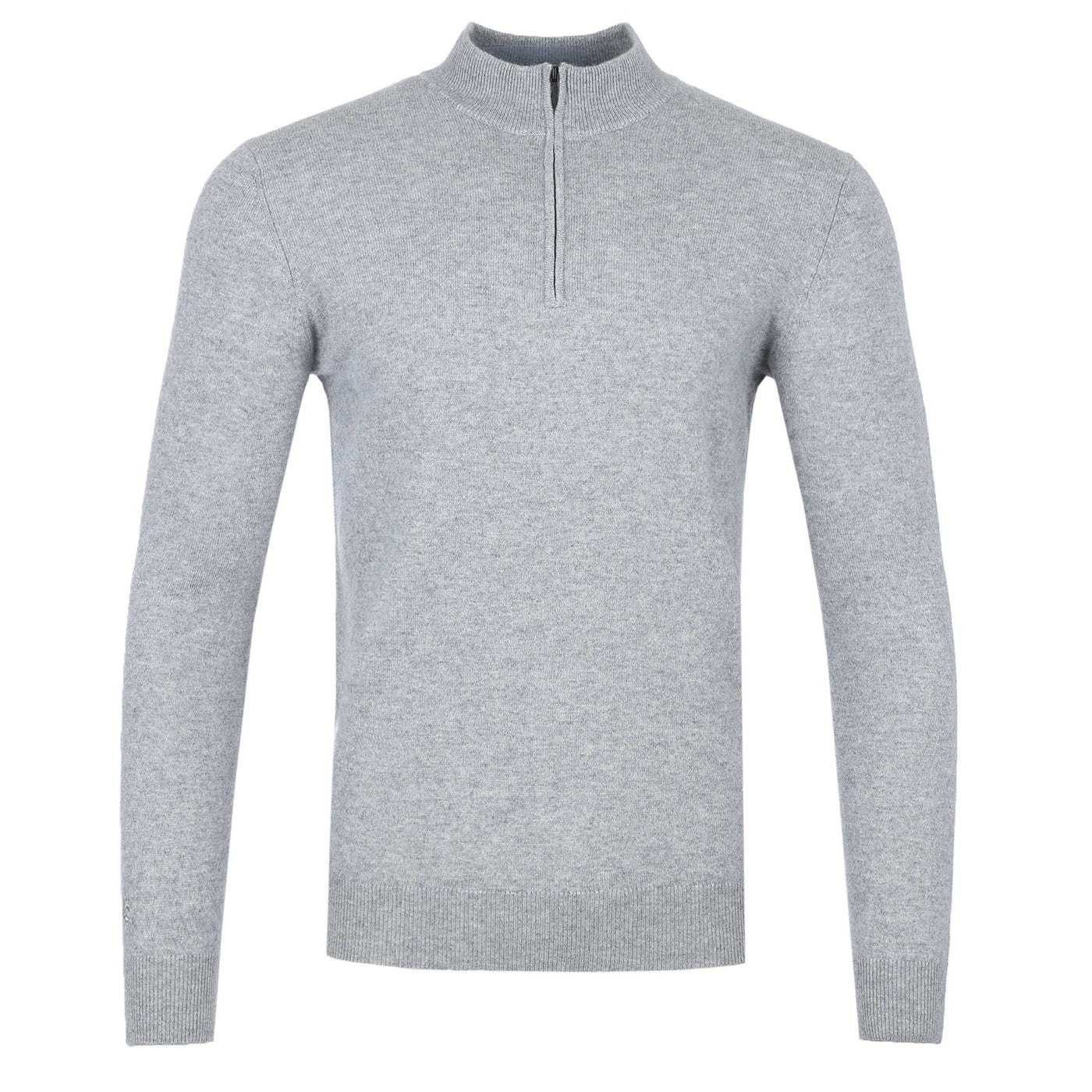 Thomas Maine 1/4 Zip Cashmere Knitwear in Grey