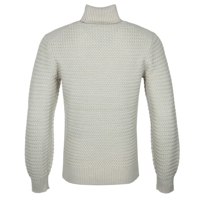 Thomas Maine Knitted Roll Neck in Oat