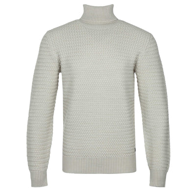 Thomas Maine Knitted Roll Neck in Oat