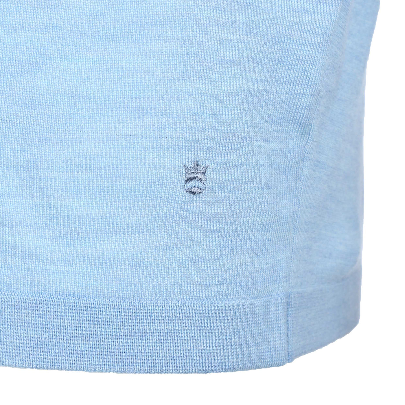 Thomas Maine Knitted T-Shirt in Sky Blue Logo