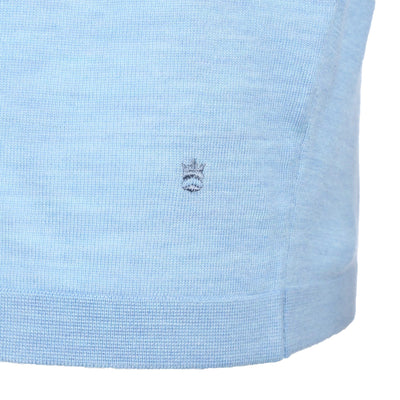 Thomas Maine Knitted T-Shirt in Sky Blue Logo