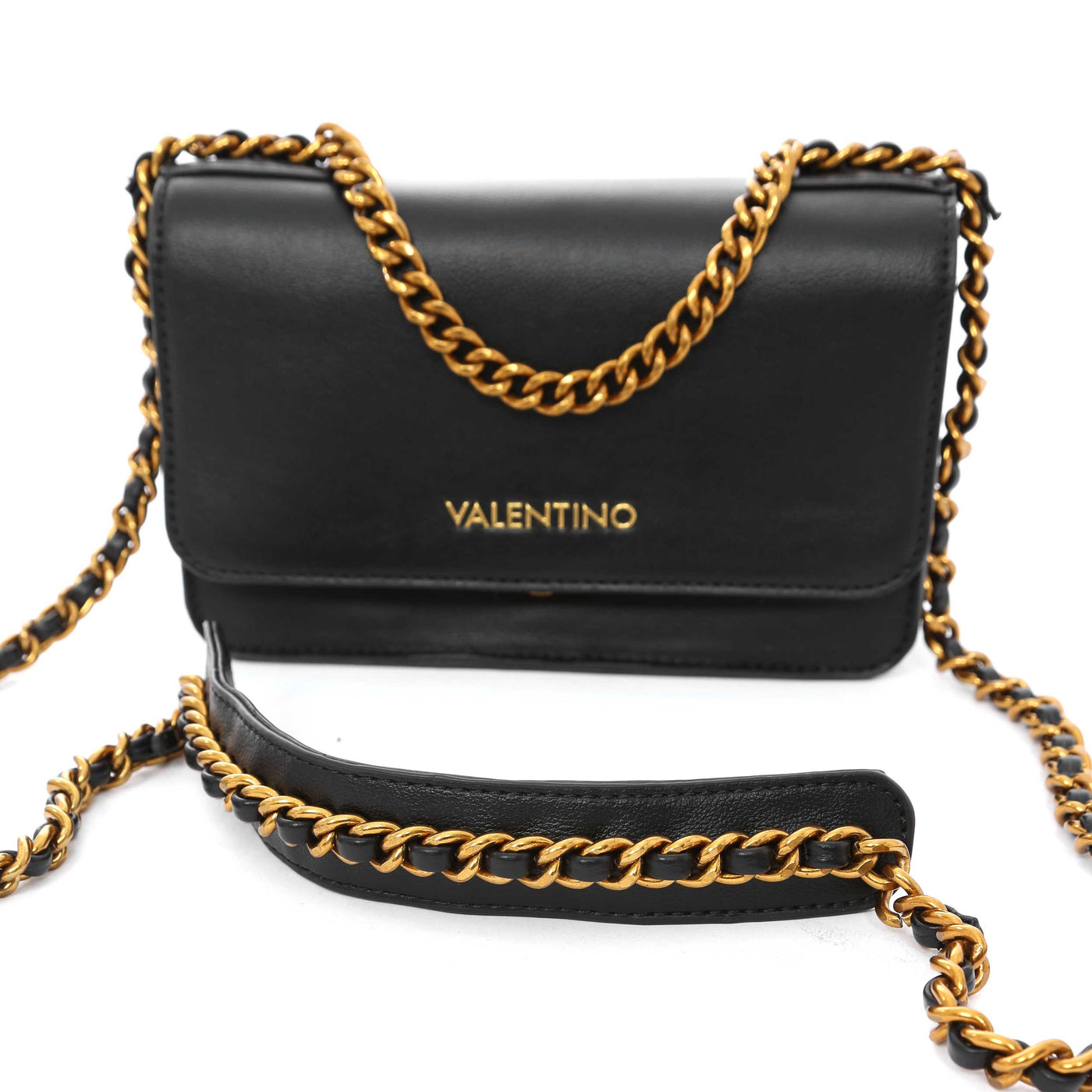 Valentino Bags Cookie cross body bag with chain strap in black