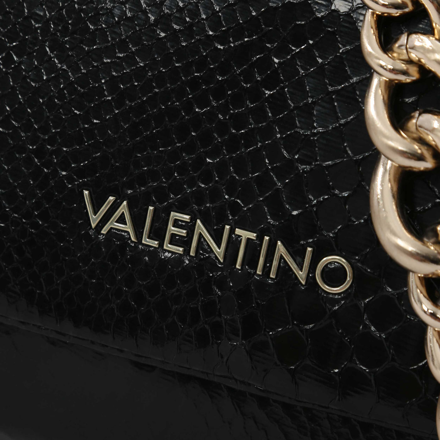 Valentino Bags Friends Ladies Flap Bag in Black Logo