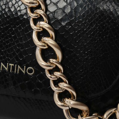 Valentino Bags Friends Ladies Flap Bag in Black Chain