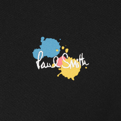 Paul Smith Paint Splatter Polo Shirt in Black Logo