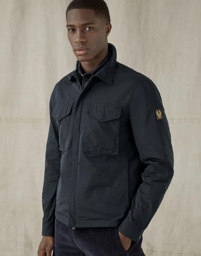 Belstaff Command Overshirt in Dark Ink Model Shot 3