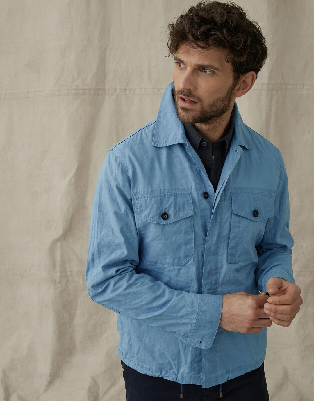 Belstaff Recon Overshirt in Airforce Blue I Belstaff I Norton Barrie