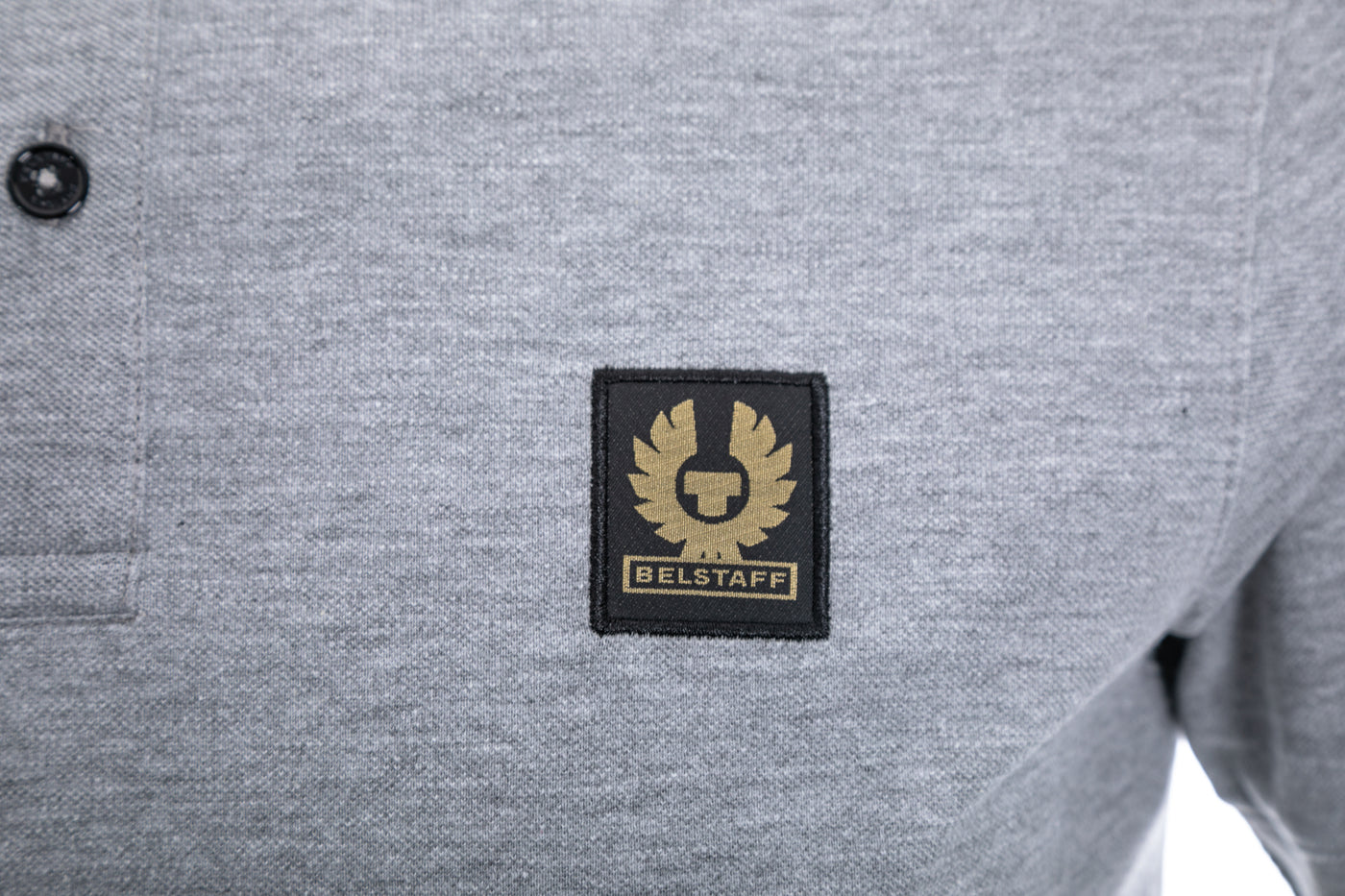 Belstaff Classic Short Sleeve Polo Shirt in Grey Melange Logo