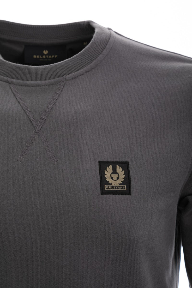 Belstaff Crew Neck Sweatshirt in Granite Grey